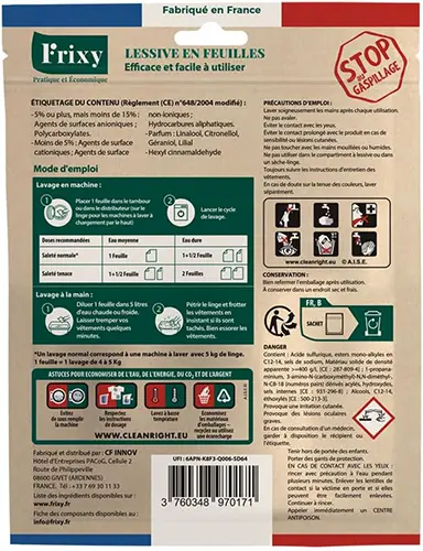 Miniature image article Lessive en feuille hydrosoluble, 20 lavages